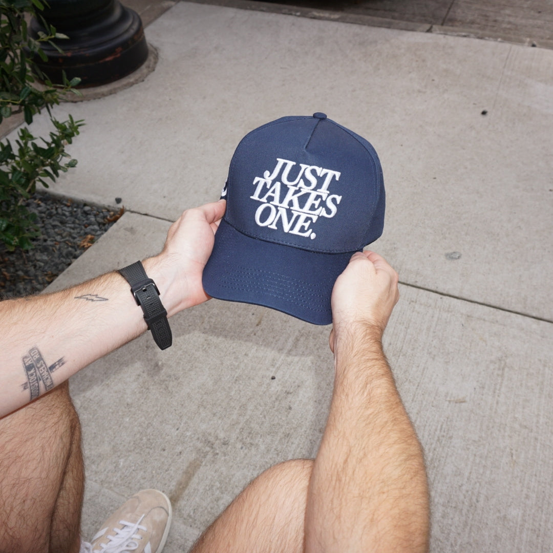 Just Takes One Snapback Hat Navy