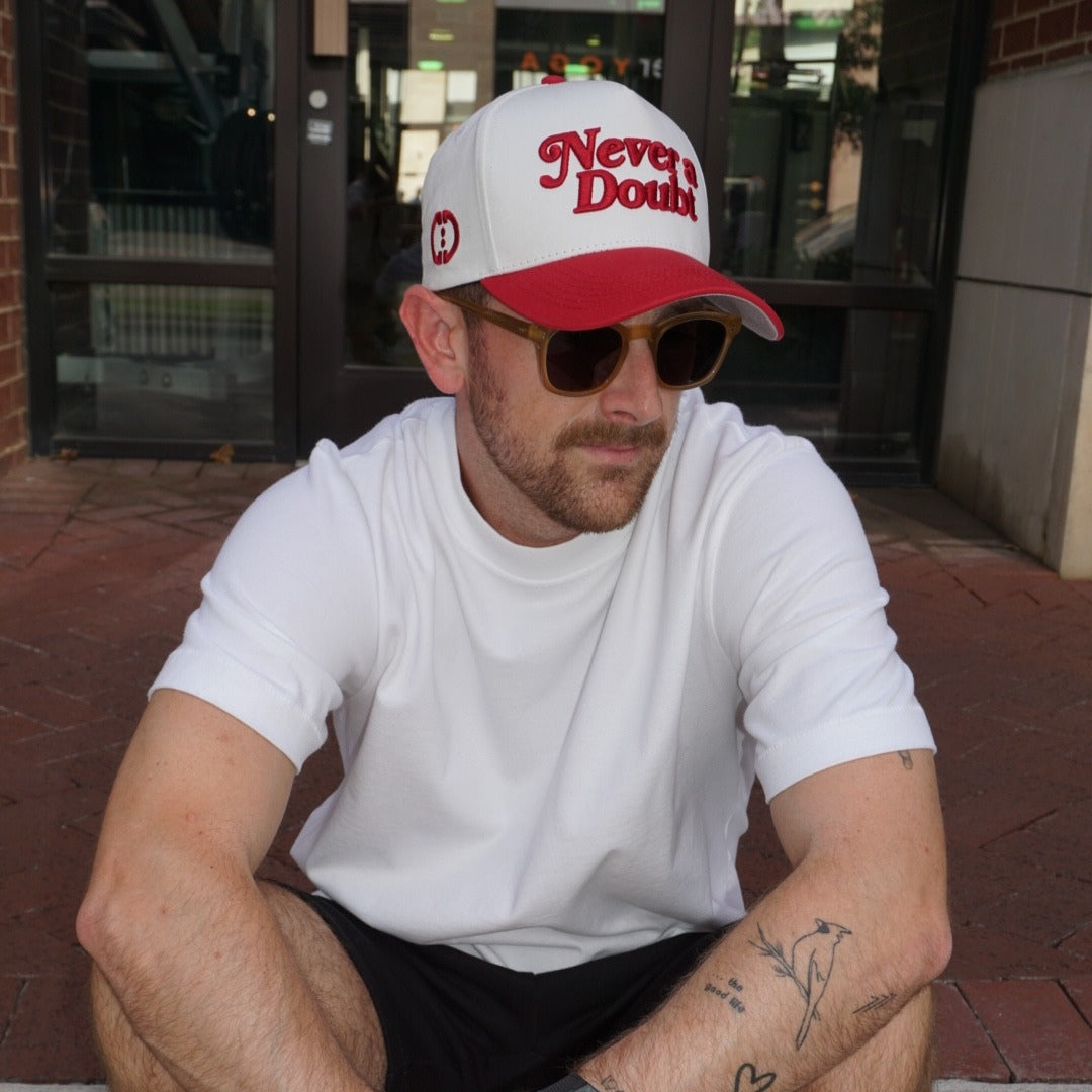 Never A Doubt Snapback Hat Crimson/White